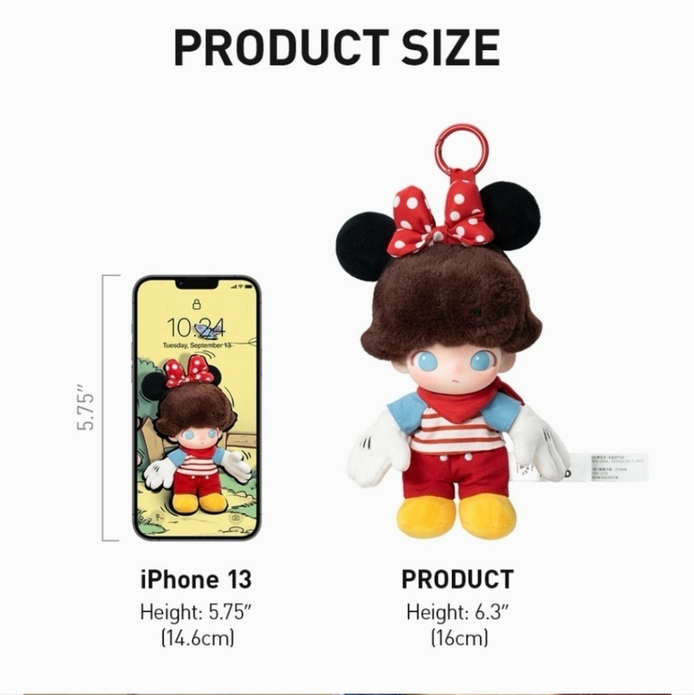 POP MART Dimoo World x Disney Series Vinyl Plush Keychain MINNIE’S BALLOON